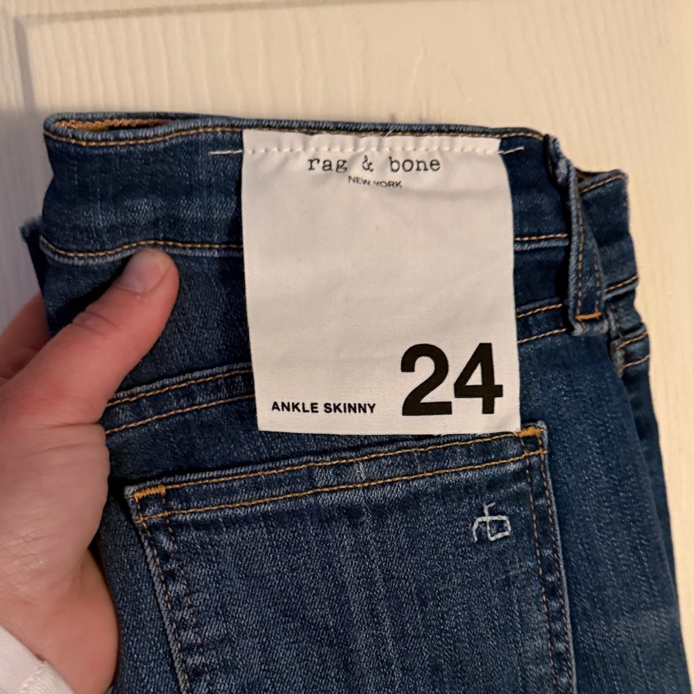 rag & bone Blair Dark Blue Ankle Skinny Jeans